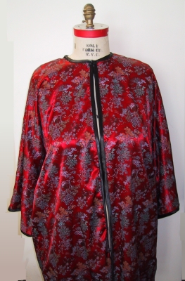 Red Asian Silk Kimono